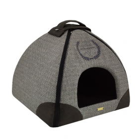 Луксозна хралупа за кучетаCAZO Pet House Premium Grey ръчно изработена